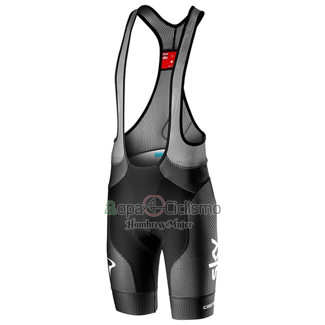 Sky Aero Ropa Ciclismo Culotte Corto 2019 Mangas Cortas Negro Azul